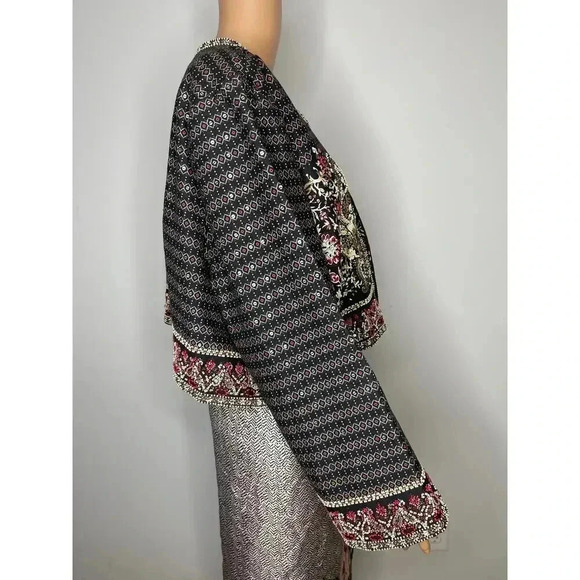 Soft Surroundings Mandala Bolero Jacket size 2X New Beaded sequin embellished - Picture 4 of 14
